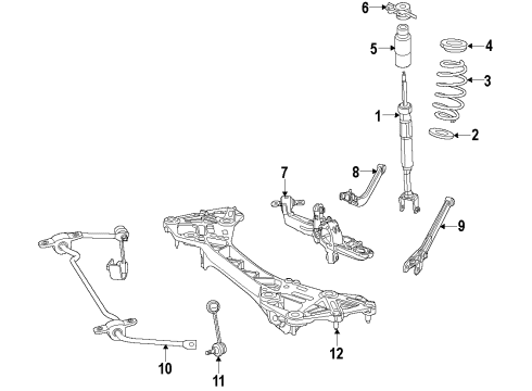 2014 Dodge Dart Rear Suspension Components, Lower Control Arm, Upper Control Arm, Stabilizer Bar ABSORBER-Suspension Diagram for 68277437AA