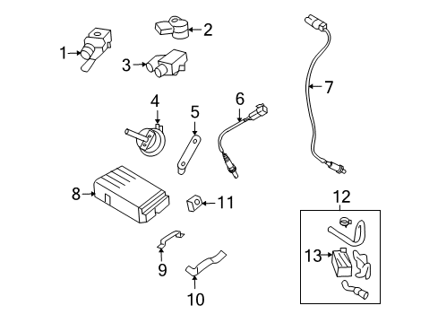 2008 Hyundai Veracruz Emission Components Bracket Assembly-Canister Diagram for 31450-3J600