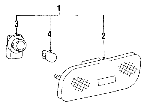 1995 Lexus SC300 Bulbs Lamp Assy, Front Marker, LH Diagram for 81740-24020