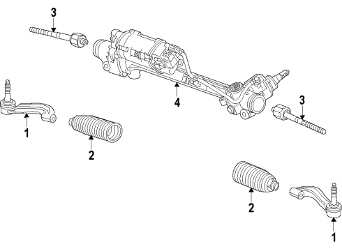 2015 Chevrolet Corvette Steering Column & Wheel, Steering Gear & Linkage Steering Gear Diagram for 84589958