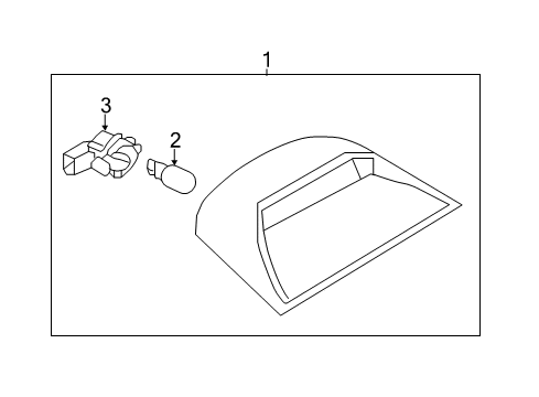 2014 Nissan Versa Bulbs Socket Assembly-High Mounting Stop Diagram for 26260-JX00A