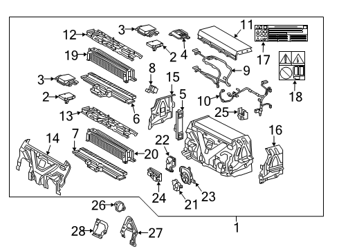 2021 Lexus LC500h Battery Intake Duct Diagram for G92D6-11010