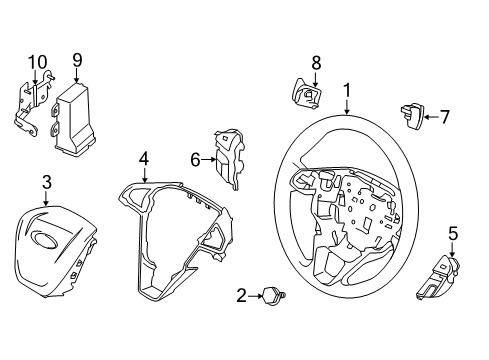 2016 Ford Fusion Cruise Control System Sensor Diagram for DG9Z-9E731-EE