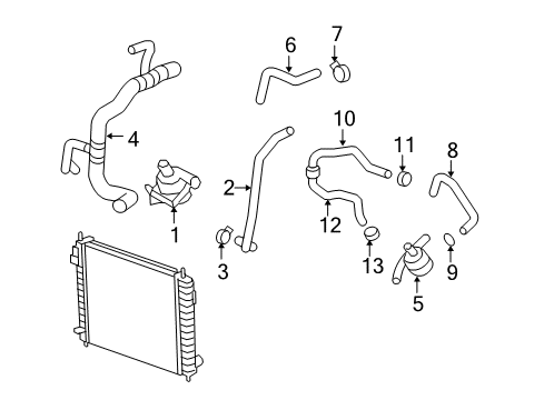 2009 Saturn Vue Inverter Cooling Components Pump Assembly Diagram for 25913836