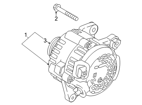 2021 Hyundai Elantra Alternator Bolt Diagram for 1140410306B