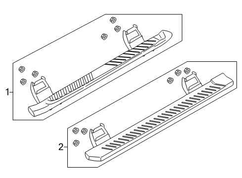 2019 Ford F-150 Running Board Running Board Diagram for FL3Z-16450-HB