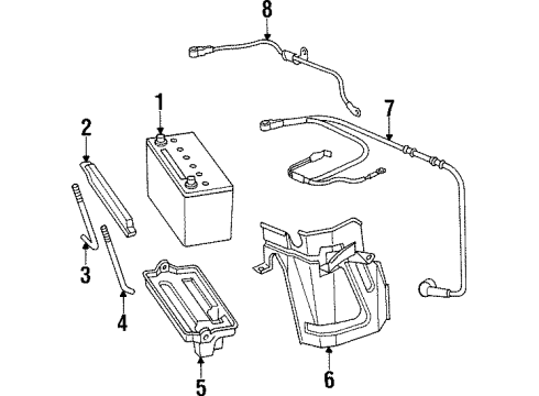 1998 Acura TL Battery Cable Assembly, Ground Diagram for 32600-SZ5-A02