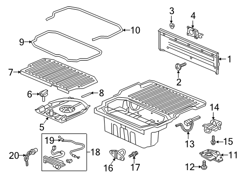 2022 Honda Ridgeline Interior Trim - Rear Body Bolt, Shoulder (6X17.9) Diagram for 90109-T6Z-A00