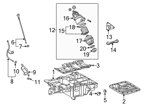 2006 Lexus GS300 Filters Bracket, Oil Filter Diagram for 15671-31020