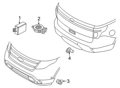 2013 Ford Explorer Electrical Components Module Diagram for DA5Z-15K866-A