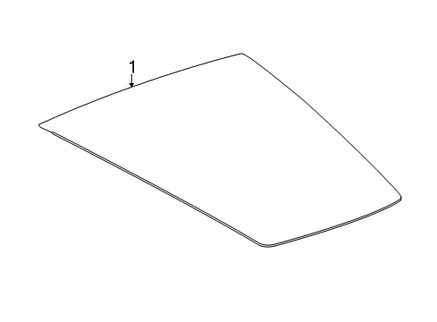 2017 Chevrolet Corvette Lift Gate - Glass & Hardware Lift Gate Glass Diagram for 22868965