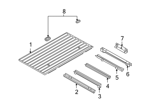 2008 Dodge Ram 1500 Pick Up Box - Floor CROSSMEMBER-Rear Box Diagram for 68141709AA