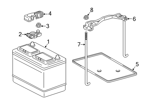 2019 Toyota Tacoma Battery Positive Cable Diagram for 82122-04361