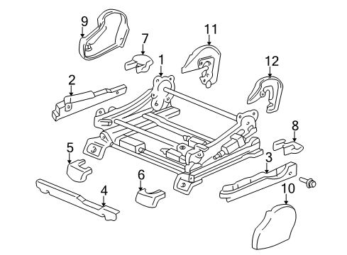 2004 Toyota Sequoia Power Seats Adjust Cover Diagram for 71875-0C040-B0