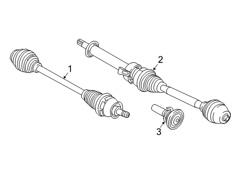 2014 BMW i8 Drive Axles - Front Front Left Cv Axle Assembly Diagram for 31608611323