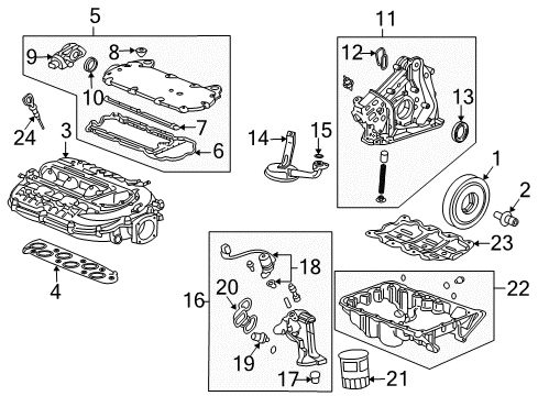 2005 Acura RL Intake Manifold Actuator Assy., Bypass Valve Diagram for 17150-RCA-A01