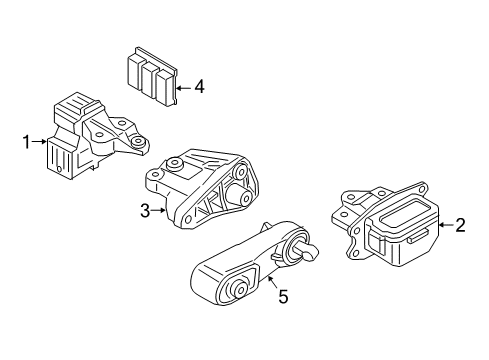 2016 BMW i8 Engine & Trans Mounting Stop Buffer Diagram for 22116863795