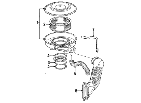 1991 Oldsmobile Bravada Heated Air Intake Cleaner Asm-Air Diagram for 25098688