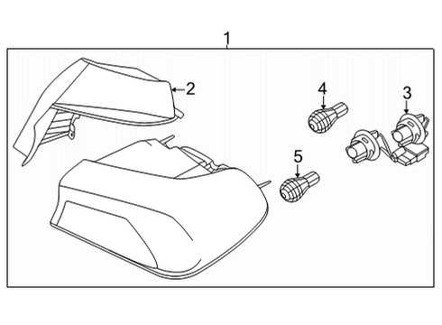 2021 Kia K5 Bulbs Rear Holder & Wiring Diagram for 92491L3000