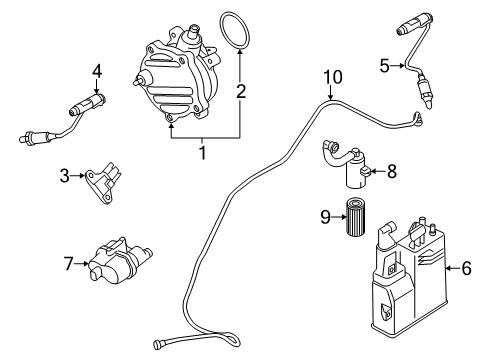 2013 BMW 750Li xDrive Emission Components Activated Charcoal Filter Diagram for 16137330470