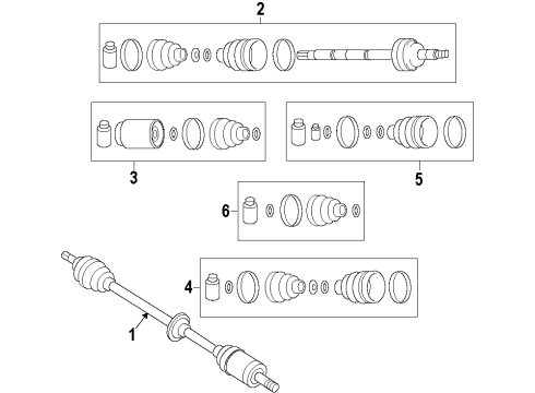 2016 Kia Soul EV Front Axle Joint Assembly-Constant Diagram for 49501E4000