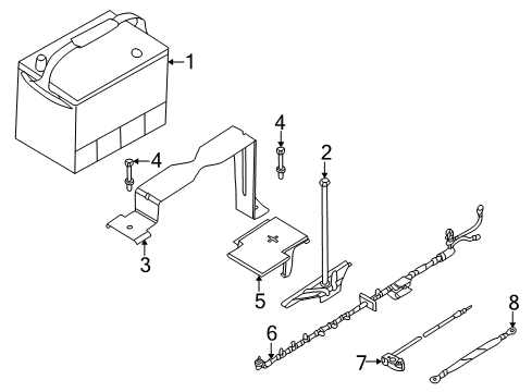 2001 BMW Z8 Battery Earth Strap Diagram for 18106906784