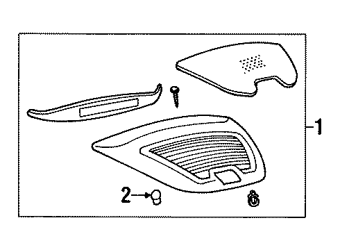 2000 Lincoln Continental Bulbs High Mount Lamp Diagram for XF3Z13A613AAA