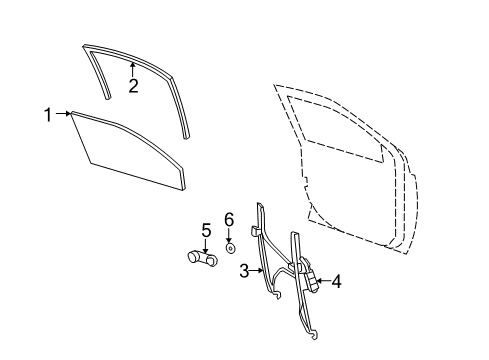 2011 Jeep Compass Front Door WEATHERSTRIP-Front Door Glass Run Diagram for 5074656AF