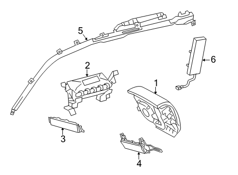 2019 Toyota Tundra Air Bag Components Center Sensor Diagram for 89170-0C573