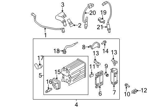 2010 Ford F-150 Emission Components Hose & Tube Assembly Diagram for 7L3Z-6A664-B