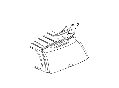 2004 Oldsmobile Bravada High Mount Lamps High Mount Lamp Screw Diagram for 11515892