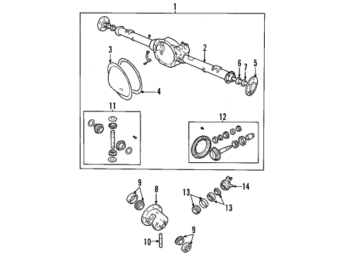 2011 Jeep Liberty Rear Axle, Differential, Propeller Shaft Rear Drive Shaft Diagram for 52853466AB