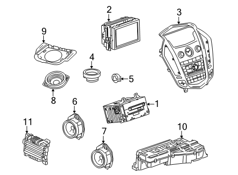 2012 Cadillac SRX Sound System Radio Diagram for 22812453