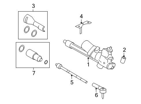 Diagram for 2006 Ford Escape Steering Column & Wheel, Steering Gear & Linkage 