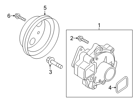 2016 Scion iA Water Pump Pulley Diagram for 16173-WB002