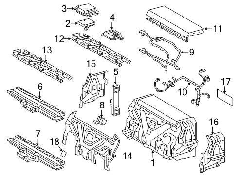 2019 Lexus LC500h Battery Wire, Earth Diagram for 82284-11010