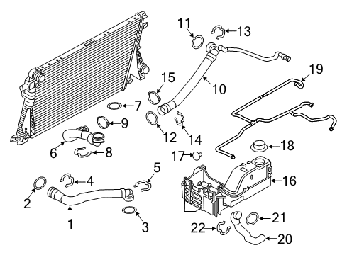 2013 Ford F-350 Super Duty Hoses, Lines & Pipes Lower Hose Diagram for BC3Z-8286-B