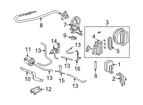 1998 Acura RL Cruise Control System Clip, Ignition Wire (8MM) Diagram for 30701-883-000