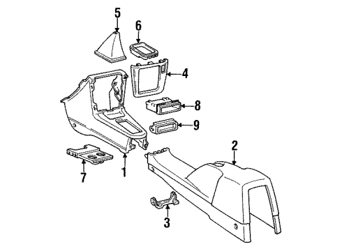 1993 Toyota Paseo Center Console Lighter Assy, Cigarette Diagram for 85500-16190