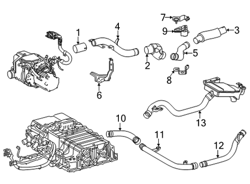 2016 Toyota Mirai Exhaust Components Connector Hose Diagram for 17B14-77030