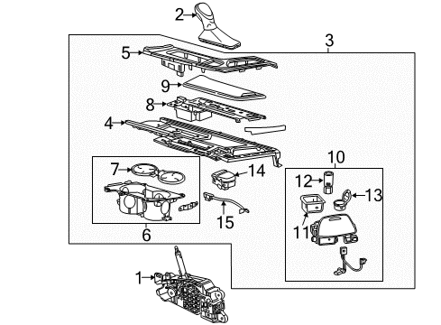 2014 Cadillac ELR Gear Shift Control - AT Shift Control Cable Diagram for 22915080