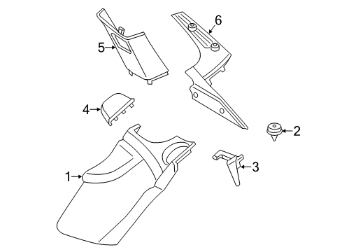 2015 BMW 550i GT Interior Trim - Quarter Panels Cover, Column C, Bottom Left Diagram for 51477362071