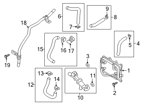 2020 Kia Sorento Trans Oil Cooler Warmer-A.T.F Diagram for 25620-D3000