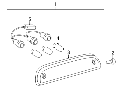 2005 Toyota Tacoma High Mount Lamps High Mount Lamp Diagram for 81570-04030