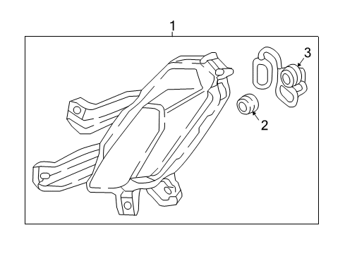 2018 Hyundai Elantra GT Fog Lamps Lamp Assembly-Day Running Light, RH Diagram for 92208-G3101