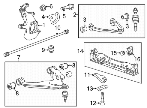 2021 Chevrolet Silverado 3500 HD Front Suspension Components, Lower Control Arm, Upper Control Arm, Stabilizer Bar Adjust Bolt Diagram for 11549229