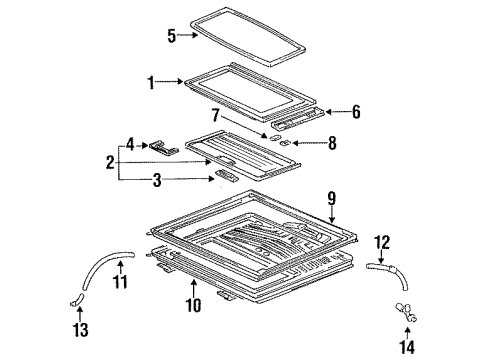 1992 Honda Accord Sunroof Tube, Rear Drain (Sunroof) Diagram for 70060-SM4-010