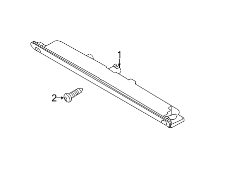 2018 Ford Focus High Mount Lamps High Mount Lamp Diagram for 8A6Z-13A613-U