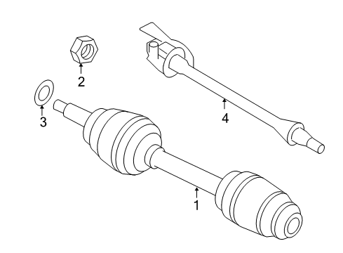 2007 Hyundai Santa Fe Drive Axles - Front Shaft Assembly-Drive, LH Diagram for 49500-2B010