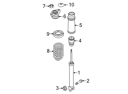 2018 Kia Sportage Shocks & Components - Rear Pad-Rear Spring, Lower Diagram for 55323D9000